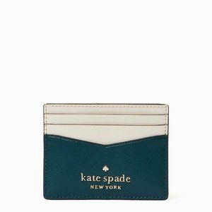 Staci Small Slim Card Holder Peacock Sapphire Multi NWT One Size